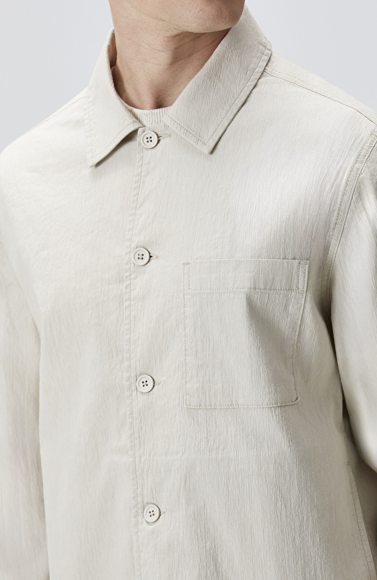 Taş Keten Karışımlı Dış Gömlek