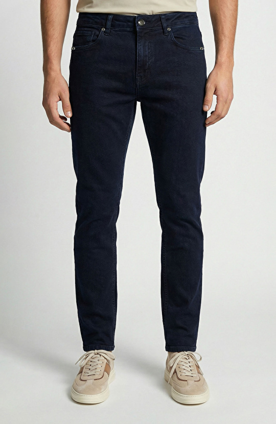 Koyu Lacivert Denim Pantolon