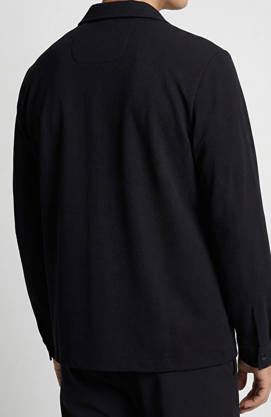 N-Tech Black Double Pocket Snapback Outer Shirt