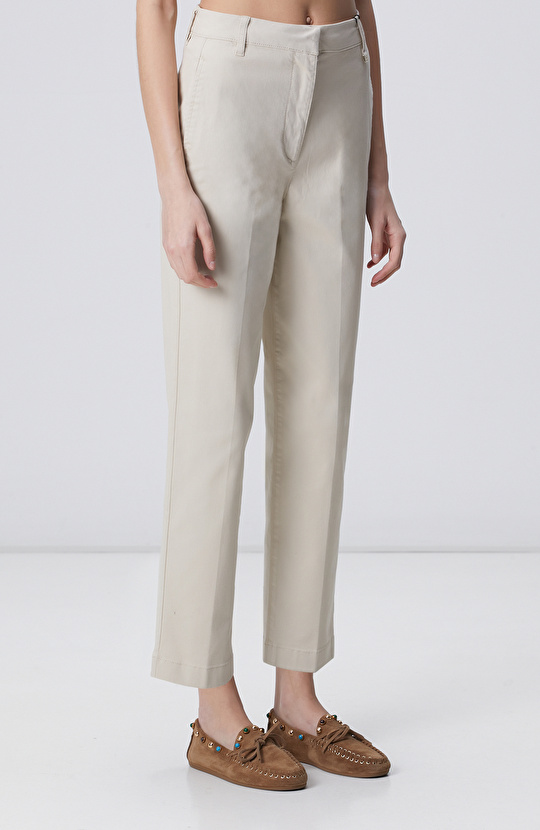 Bej Basic Casual Pantolon