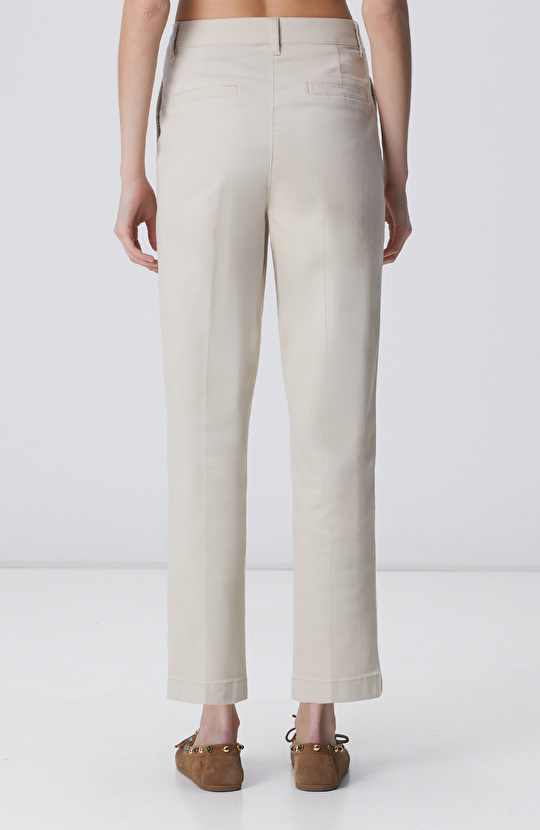 Bej Basic Casual Pantolon