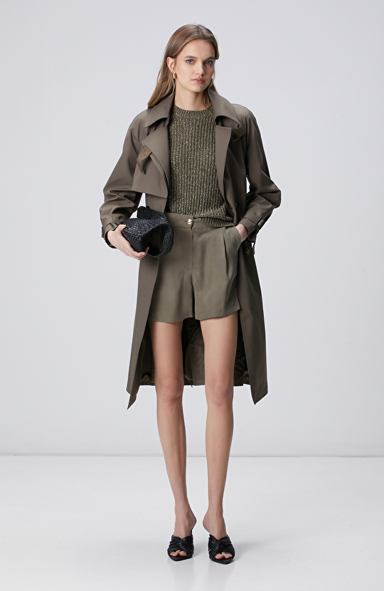 Haki Sim Dokulu Triko