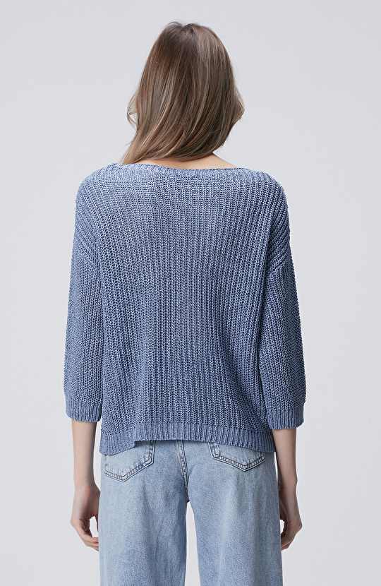 Mavi Truvakar Kol Triko Kazak