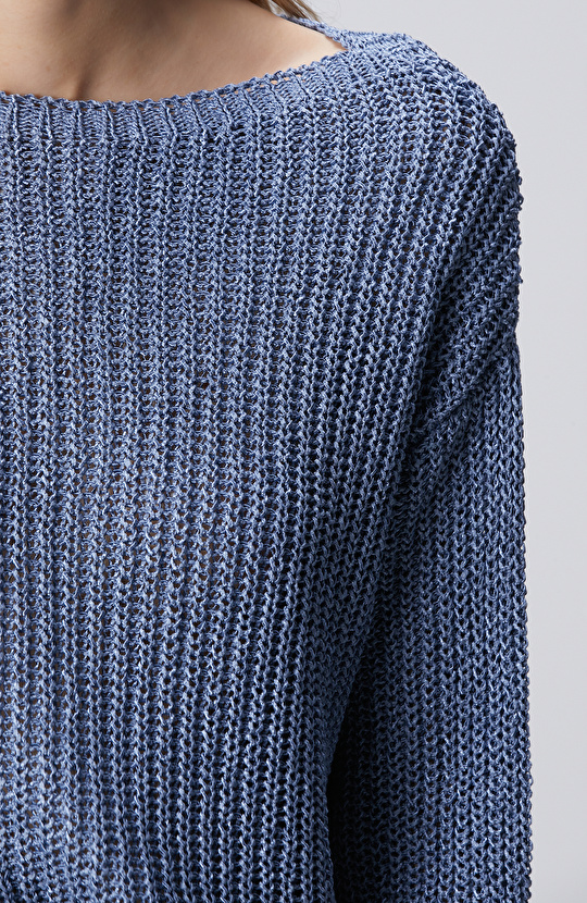 Mavi Truvakar Kol Triko Kazak