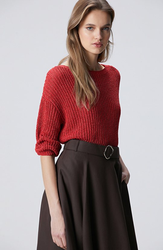 Nar Çiçeği Truvakar Kollu Kazak