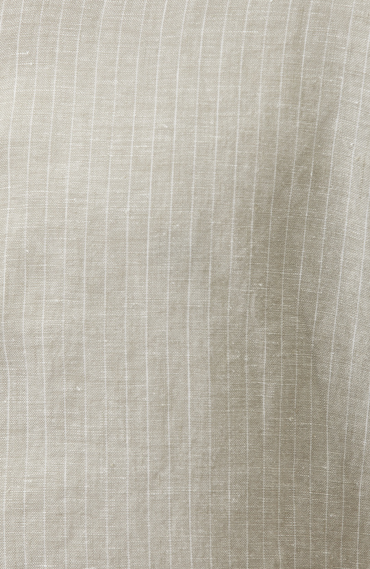 Light Beige Comfort Striped Linen Shirt