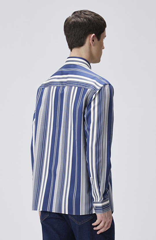 Navy Blue and White Shirt