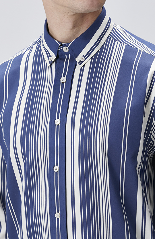 Navy Blue and White Shirt