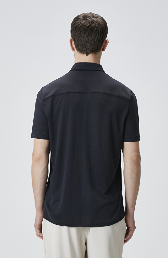 Siyah Comfort Örme Gömlek