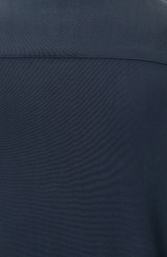 Navy Blue Short Sleeve Comfort Knitted Shirt
