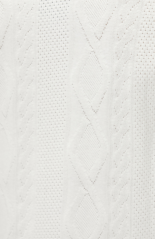 Kırık Beyaz Ajurlu Örme Gömlek