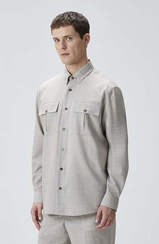 Limited Bej Yün Gömlek