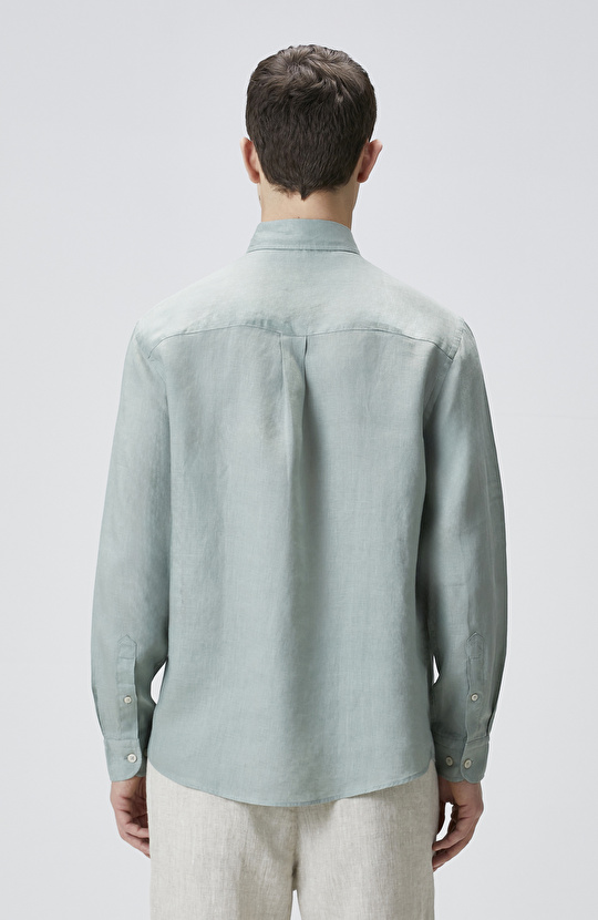 Yeşil Keten Gömlek