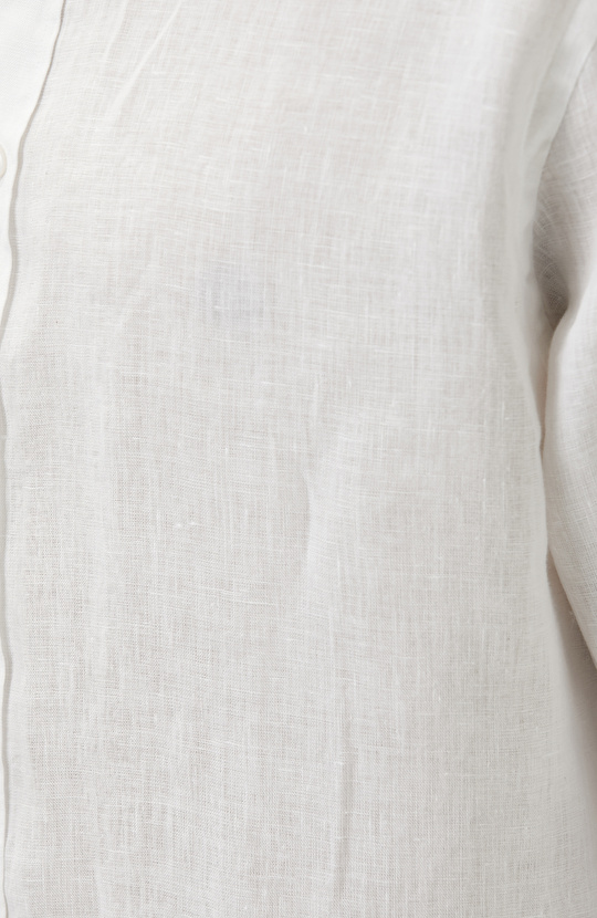 White Comfort Linen Shirt