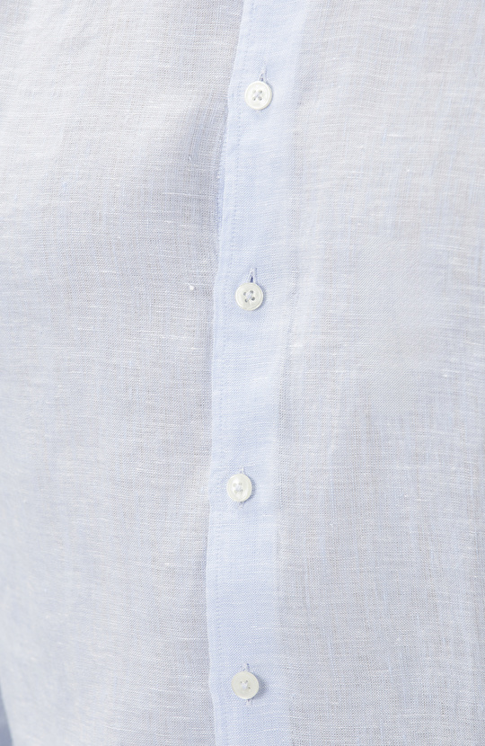 Açık Mavi Keten Gömlek