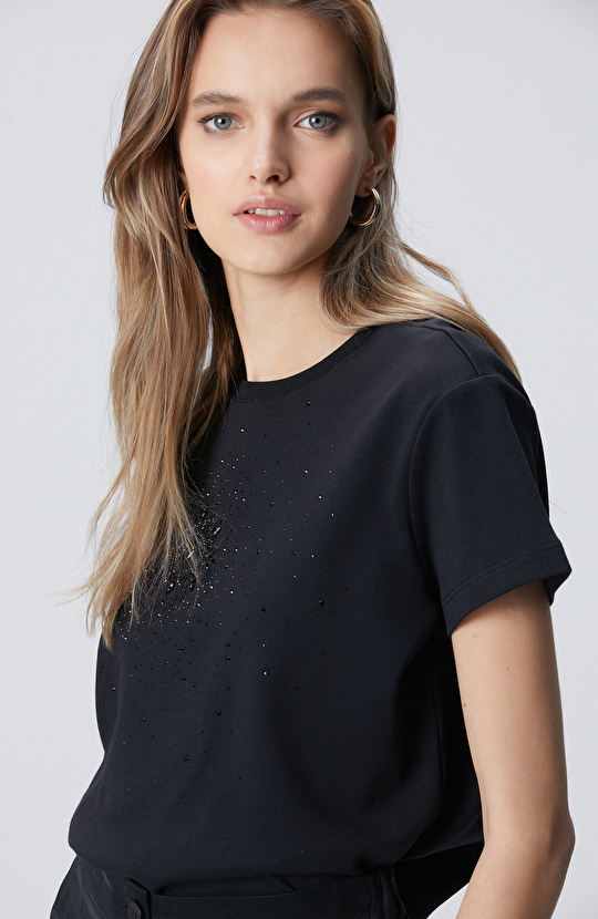 Siyah Baskılı T-shirt