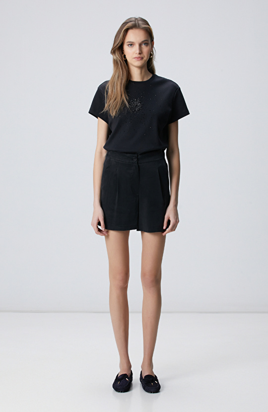 Siyah Baskılı T-shirt