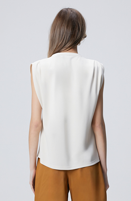 Bej Baskılı T-shirt