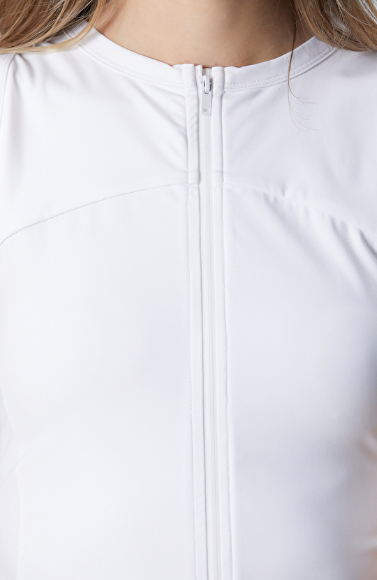 N-Tech White Zippered T-shirt