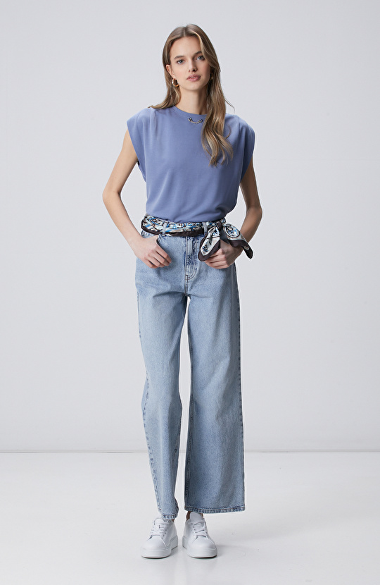 Mavi Modal Karışımlı T-shirt