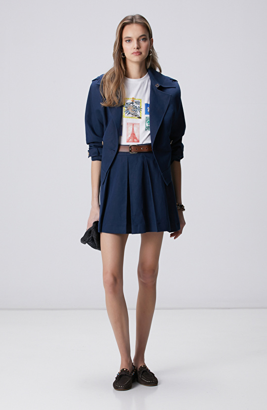 N-Tech Kırık Beyaz Baskılı T-shirt