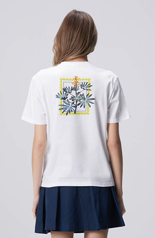 N-Tech Kırık Beyaz Baskılı T-shirt