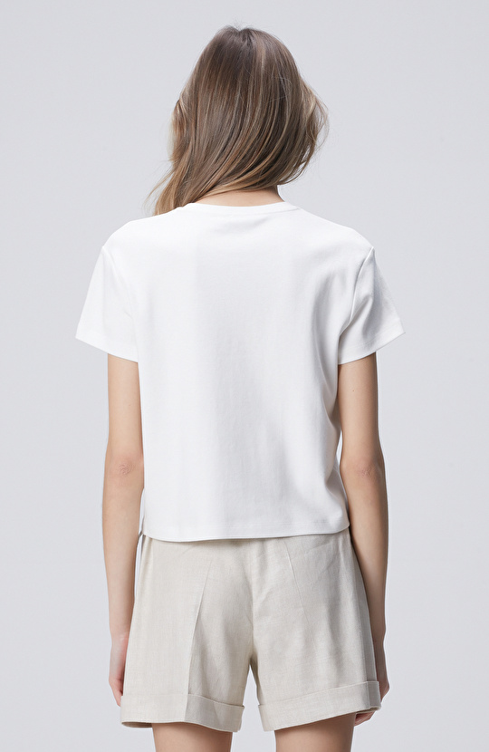 Off White Stone Printed T-shirt