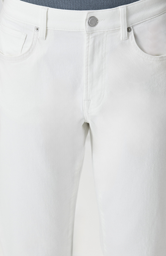 Kırık Beyaz Denim Pantolon