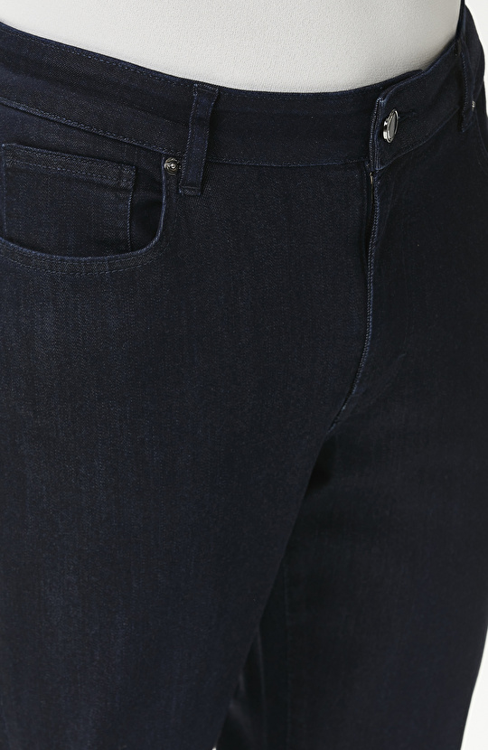 Koyu Lacivert Denim Pantolon