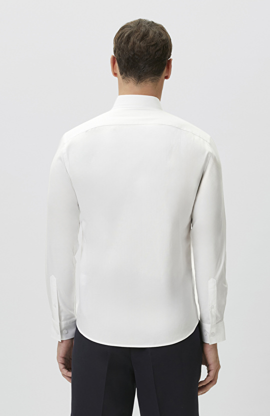 Slim Fit Beyaz Oxford Gömlek
