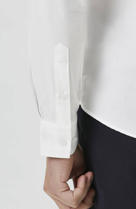 Slim Fit Beyaz Oxford Gömlek