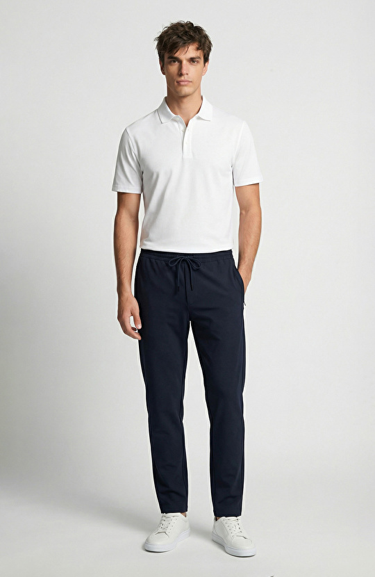 Lacivert Jogger Model Teknik Kumaş Eşofman