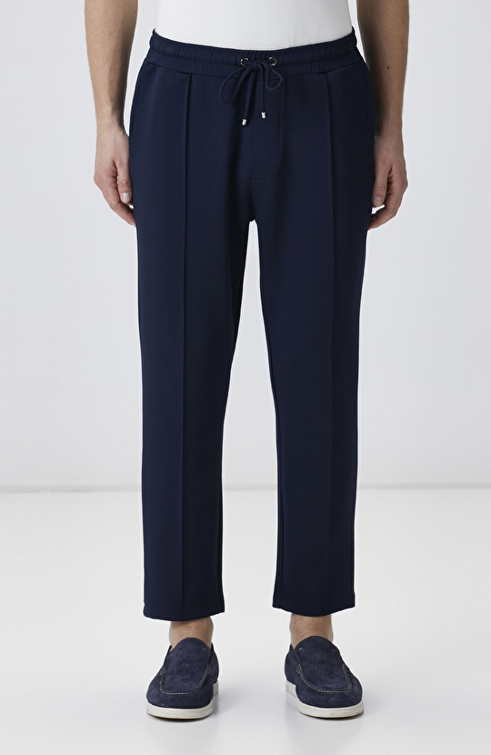 Lacivert Nervürlü Eşofman Altı