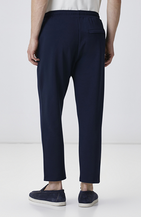 Lacivert Nervürlü Eşofman Altı