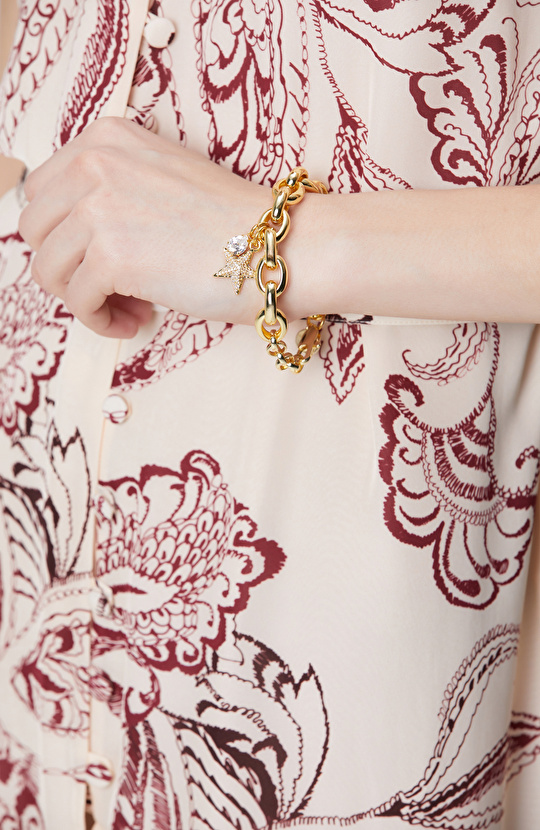 Gold Doğal Taş Kadın Bileklik