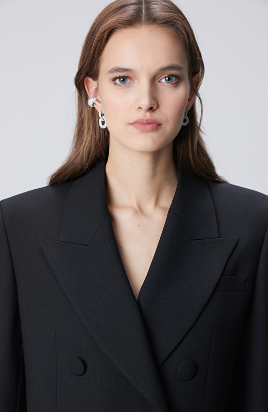 Silver Women's Cuffed Earrings