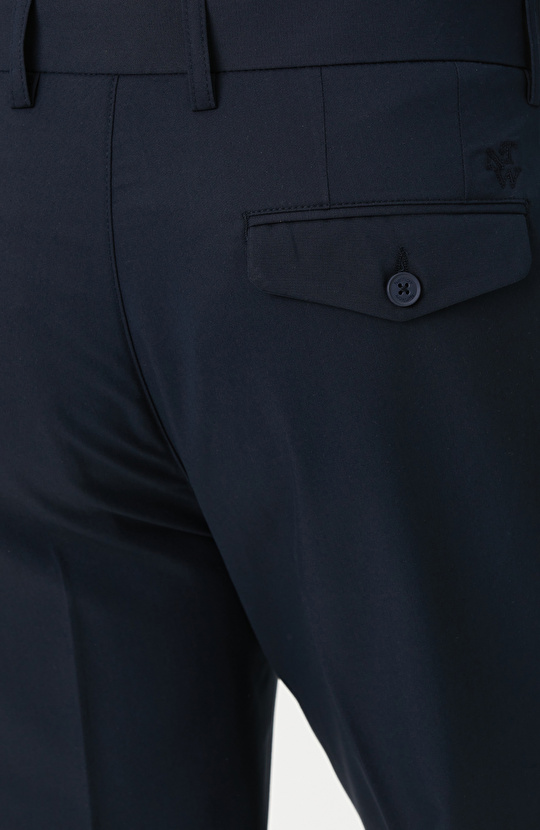 Lacivert Çift Pilili Pantolon