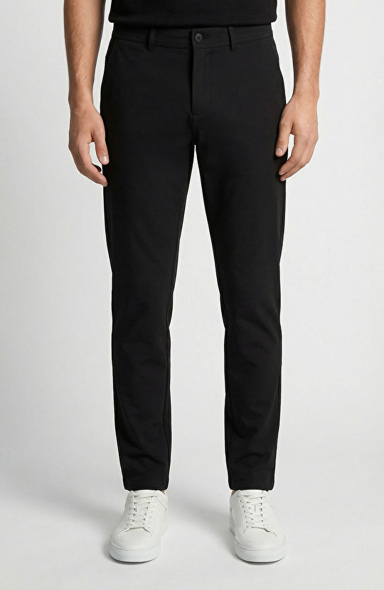 Siyah Diyagonal Pantolon