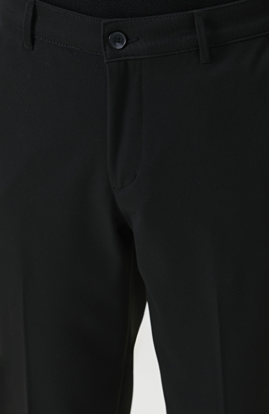 Siyah Düz Dokuma Pantolon