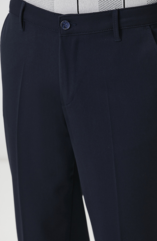 Lacivert Düz Dokuma Pantolon