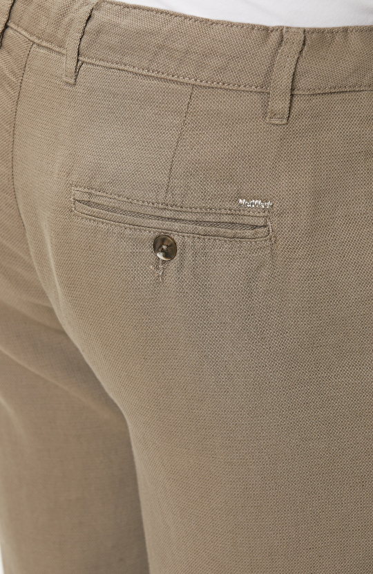 Vizon Dokuma Pamuk Keten Armür Desen Pantolon