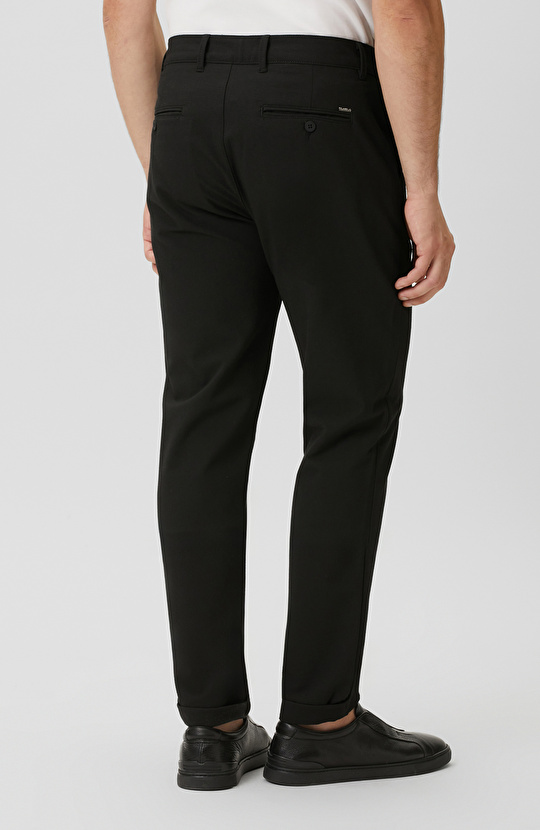 Siyah Jogger Gofre Desen Dokuma Pantolon