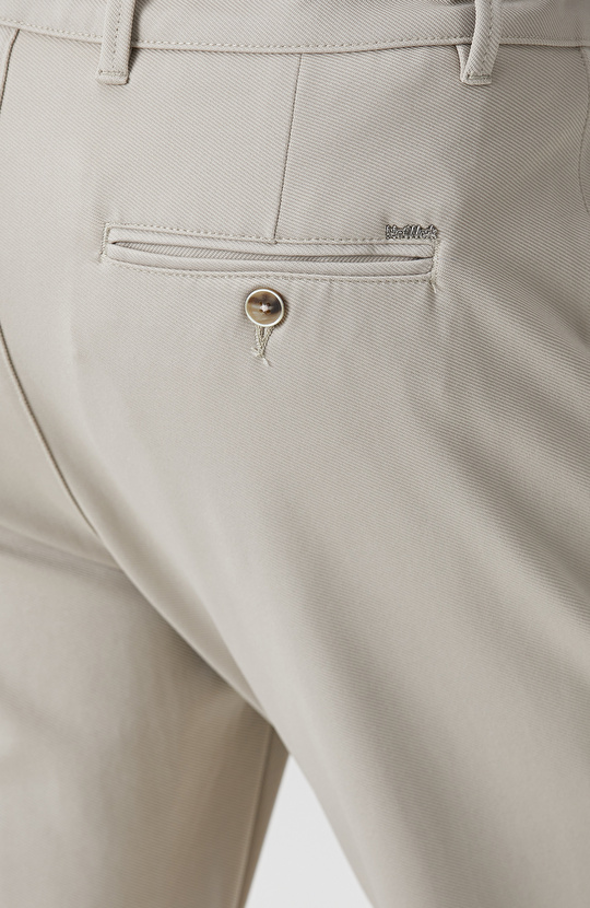 Bej Duble Paça Diyagonal Örme Jogger Pantolon