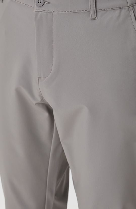 Vizon Beli Lastikli Dokuma Jogger Pantolon