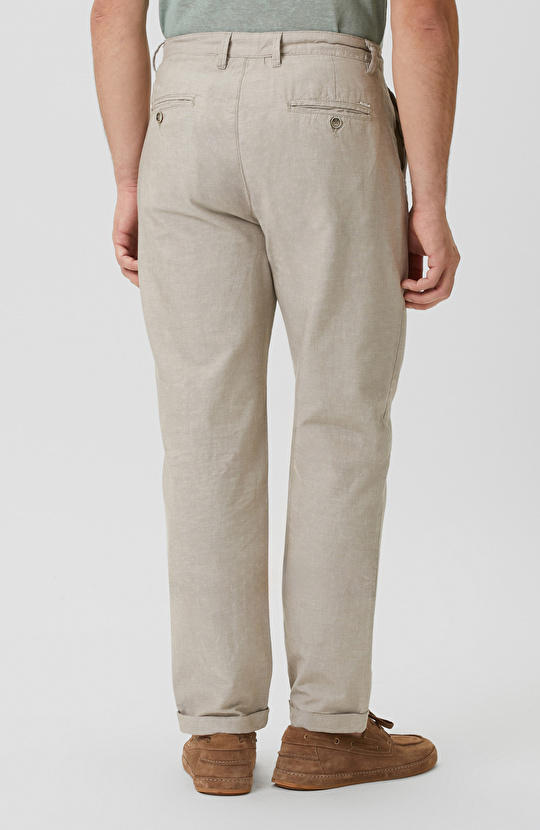 Vizon Dokuma Pamuk Keten Pantolon