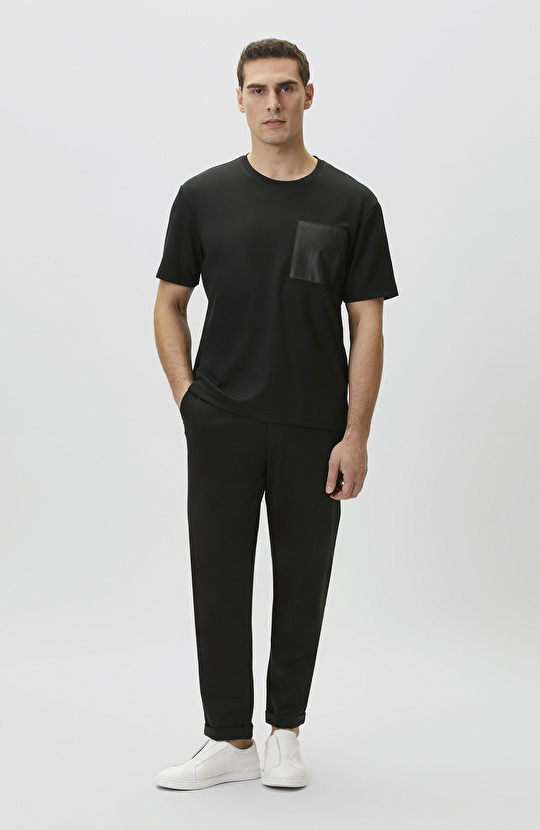 Comfort Fit Bordo Göğüs Cep Detaylı Sweatshirt