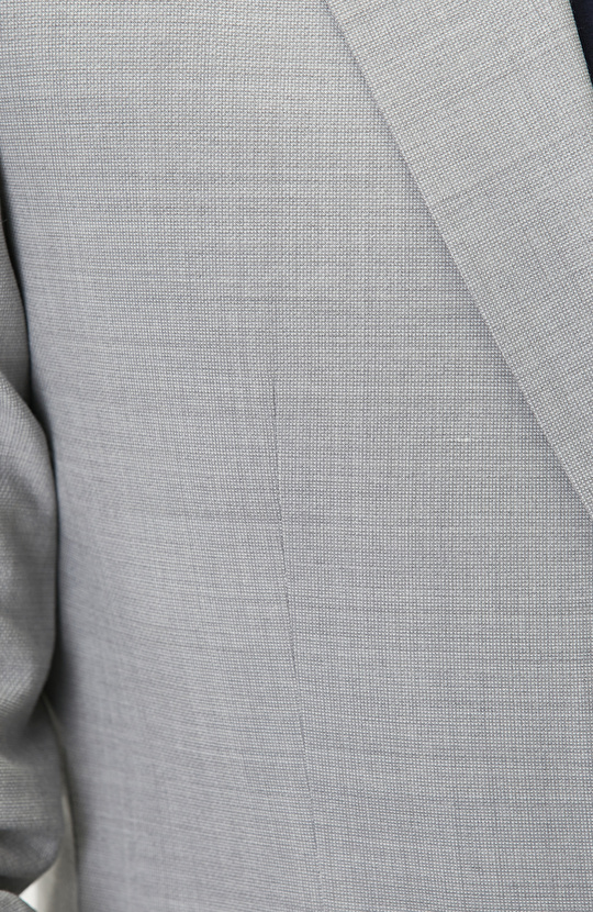 Slim Fit Açık Gri Yün Karışımlı Takım Elbise