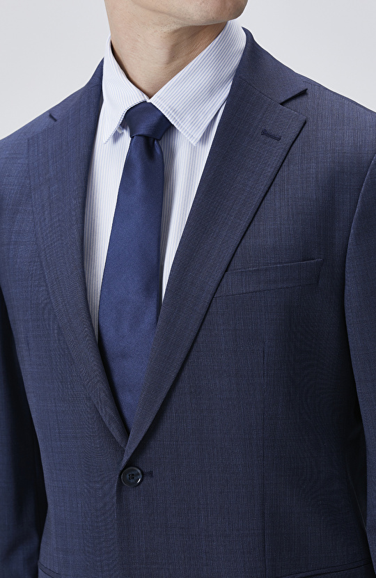 Lacivert Yün Karışımlı Takım Elbise