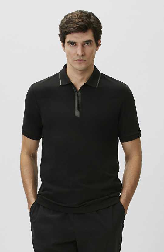 N-Tech Black Zippered T-shirt