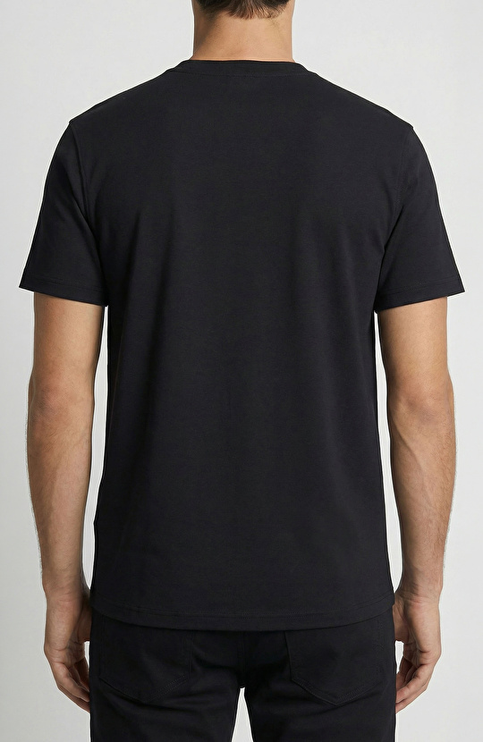 Siyah Nakışlı T-shirt